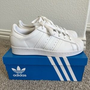 Adidas Superstar All white womens 7.5 new with tags
